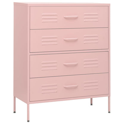 Byrå DIV. rosa 80x35x101,5 cm stål