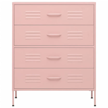 Byrå DIV. rosa 80x35x101,5 cm stål