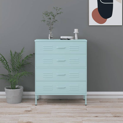 Byrå DIV. mintgrön 80x35x101,5 cm stål