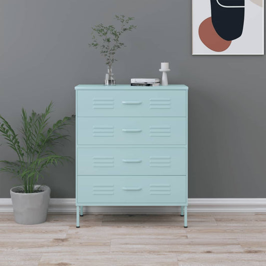 Byrå DIV. mintgrön 80x35x101,5 cm stål