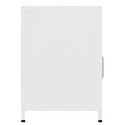 Sängbord vit 35x35x51 cm stål