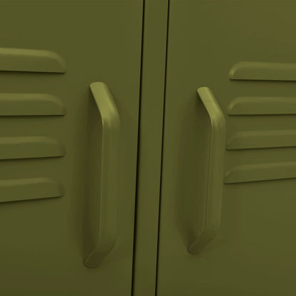 TV-Möbel DIV. TV-Bänk olivgrön 105x35x50 cm stål