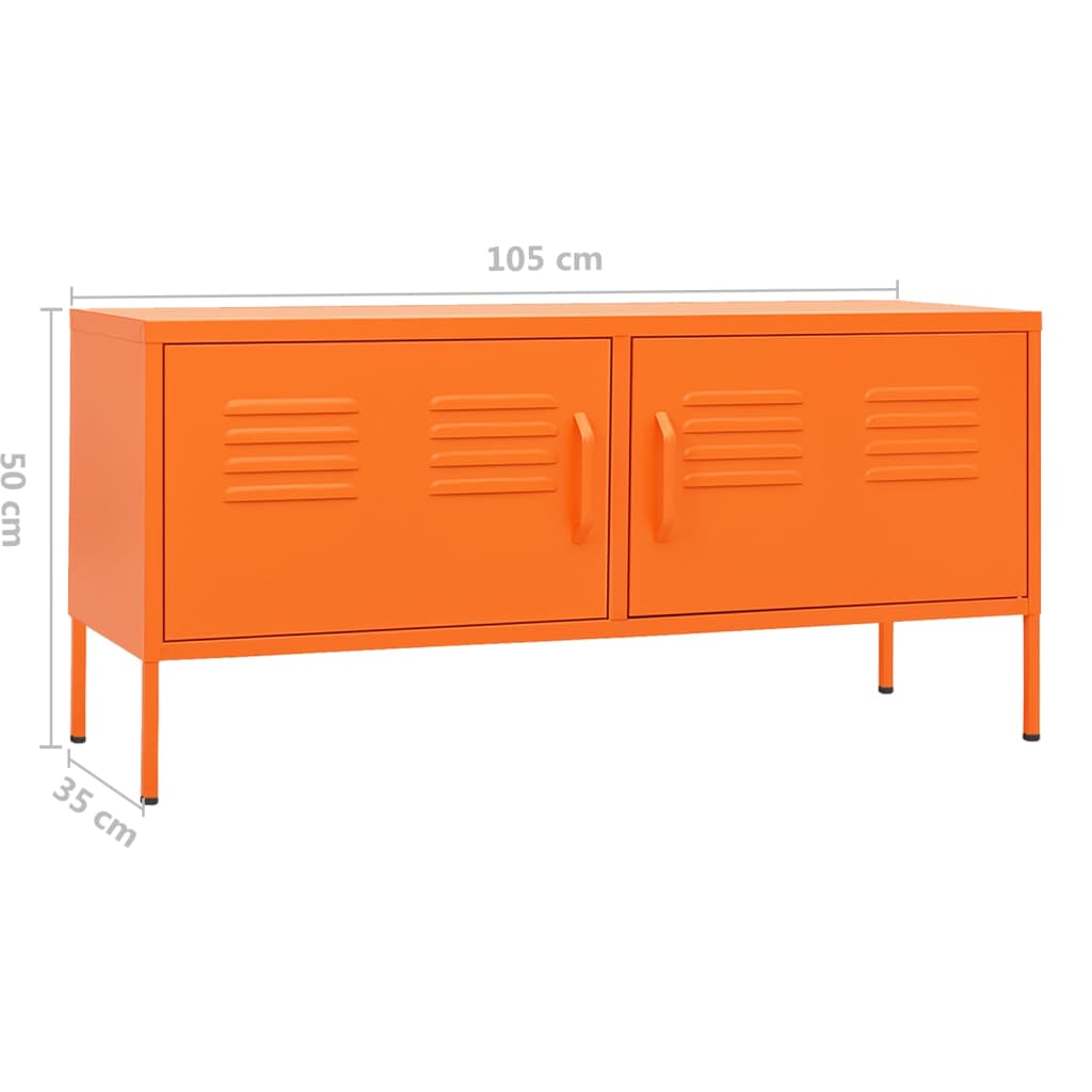 TV-Möbel DIV. TV-Bänk orange 105x35x50 cm stål