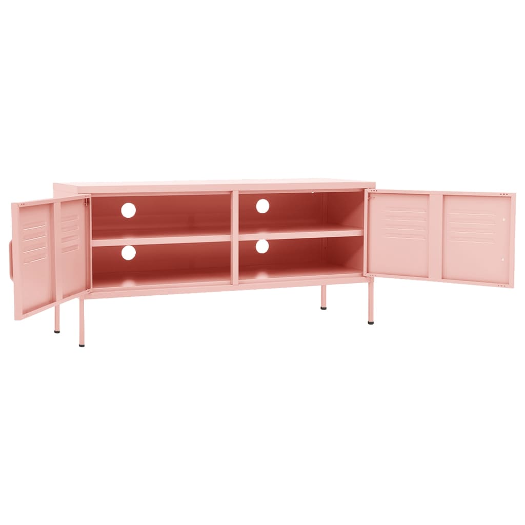 TV-Möbel DIV. TV-Bänk pink 105x35x50 cm stål