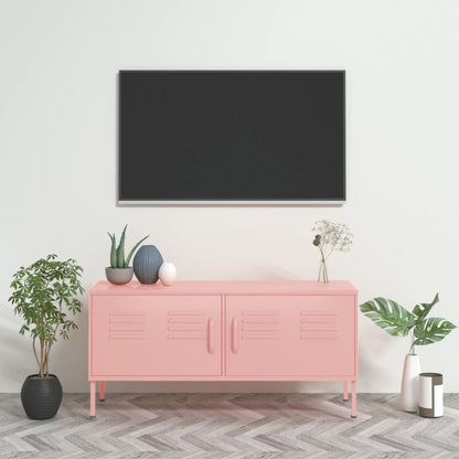 TV-Möbel DIV. TV-Bänk pink 105x35x50 cm stål