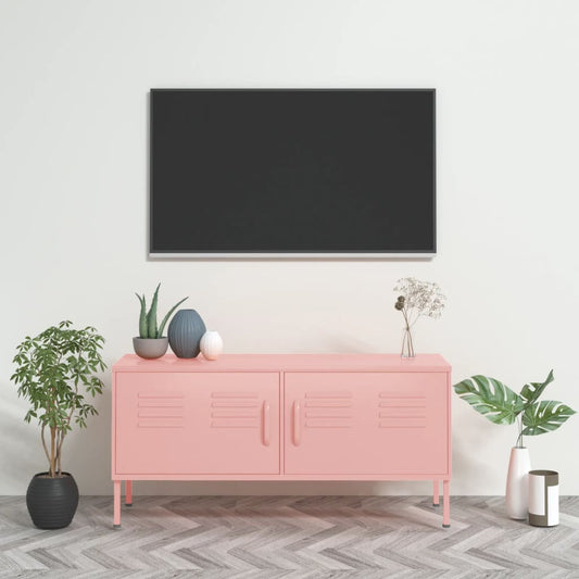 TV-Möbel DIV. TV-Bänk pink 105x35x50 cm stål