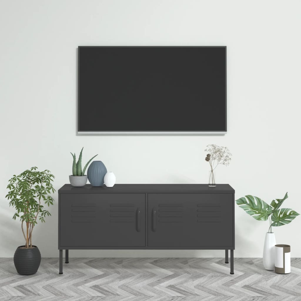 TV-Möbel DIV. TV-Bänk antracit 105x35x50 cm stål