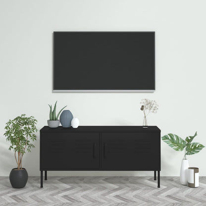 TV-Möbel DIV. TV-Bänk Svart 105x35x50 cm stål