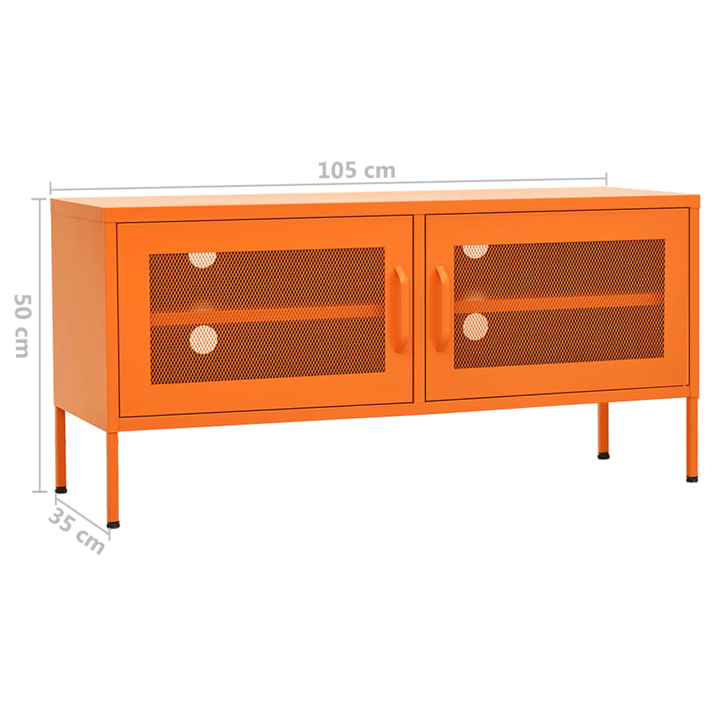 TV-Möbel DIV. TV-Bänk orange 105x35x50 cm stål