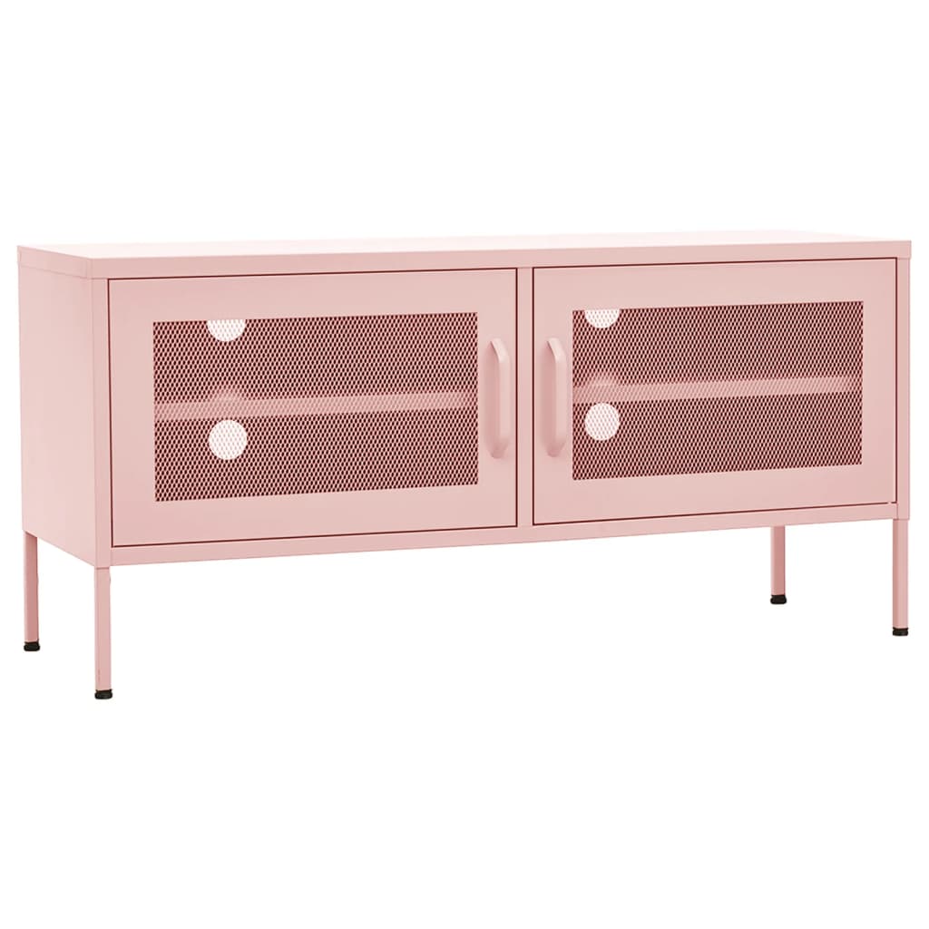 TV-Möbel DIV. TV-Bänk pink 105x35x50 cm stål