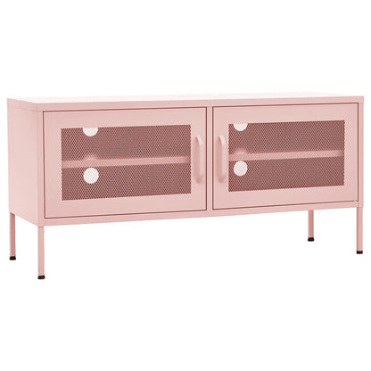 TV-Möbel DIV. TV-Bänk pink 105x35x50 cm stål
