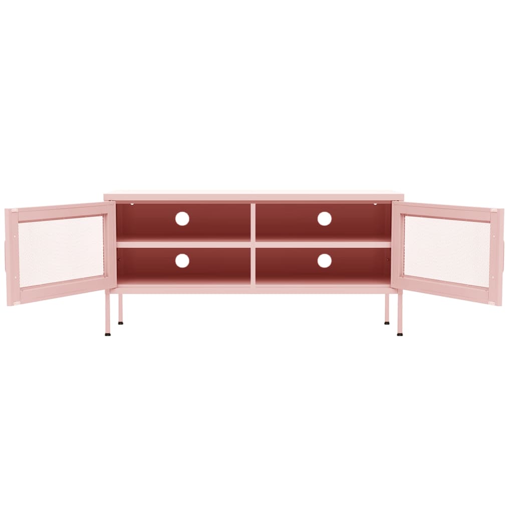 TV-Möbel DIV. TV-Bänk pink 105x35x50 cm stål