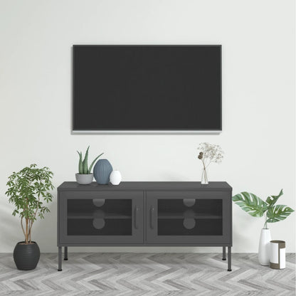 TV-Möbel DIV. TV-Bänk antracit 105x35x50 cm stål