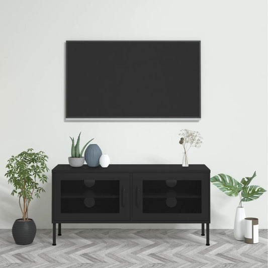 TV-Möbel DIV. TV-Bänk Svart 105x35x50 cm stål