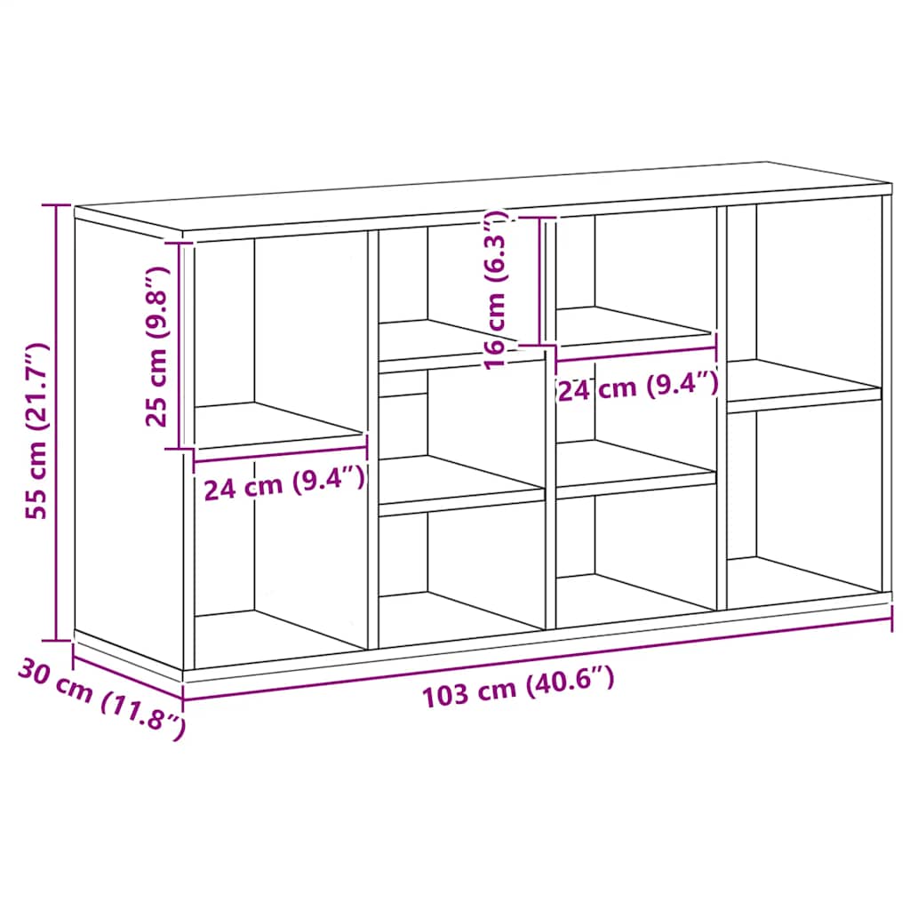 Skoställ Högglans Vit Skobänk 103x30x54,5 cm