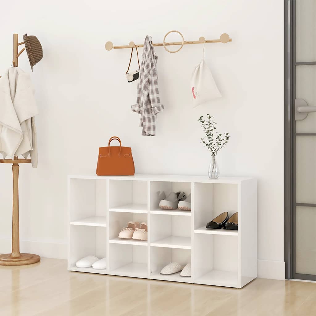 Skoställ Högglans Vit Skobänk 103x30x54,5 cm