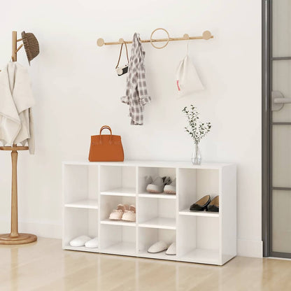 Skoställ Högglans Vit Skobänk 103x30x54,5 cm