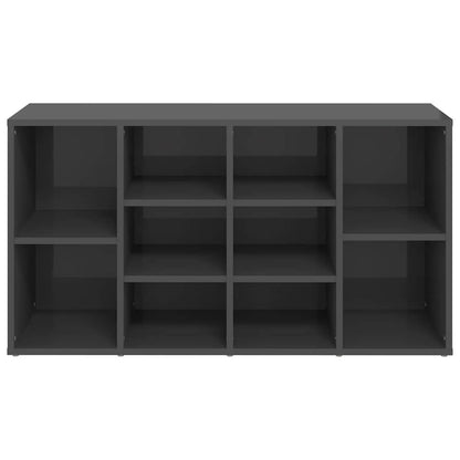 Skoställ Högglans Grå Skobänk 103x30x55 cm