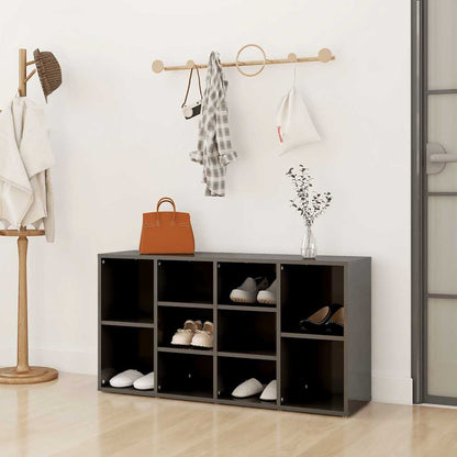 Skoställ Högglans Grå Skobänk 103x30x55 cm