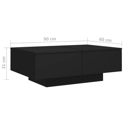 Soffbord Svart 90x60x31 cm