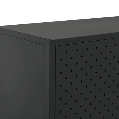 Skänk Svart 75x35x75 cm stål