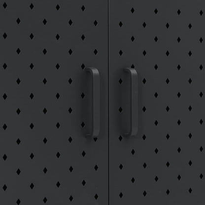 Skänk Svart 75x35x75 cm stål