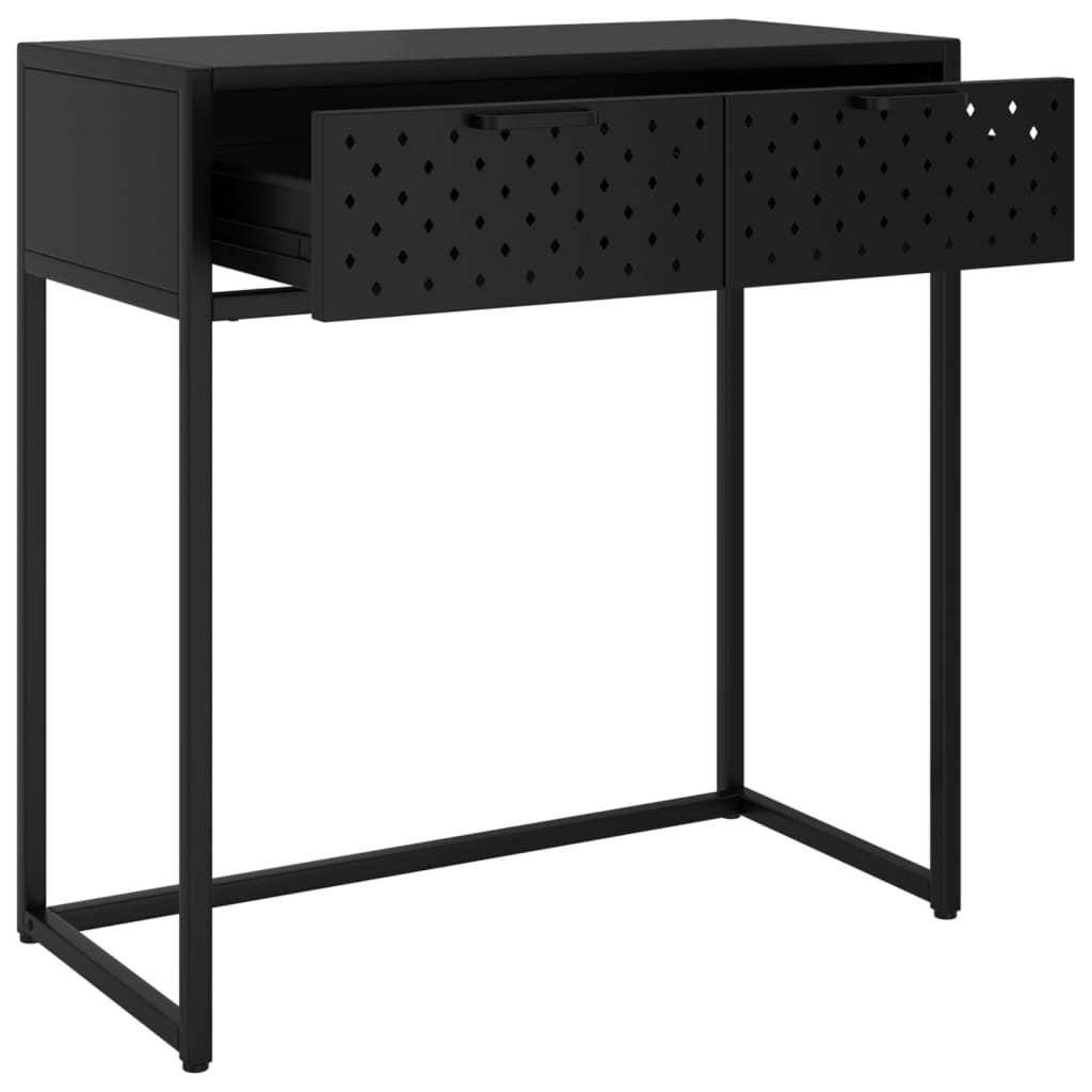 Avlastningsbord Konsollbord Svart 72x35x75 cm stål