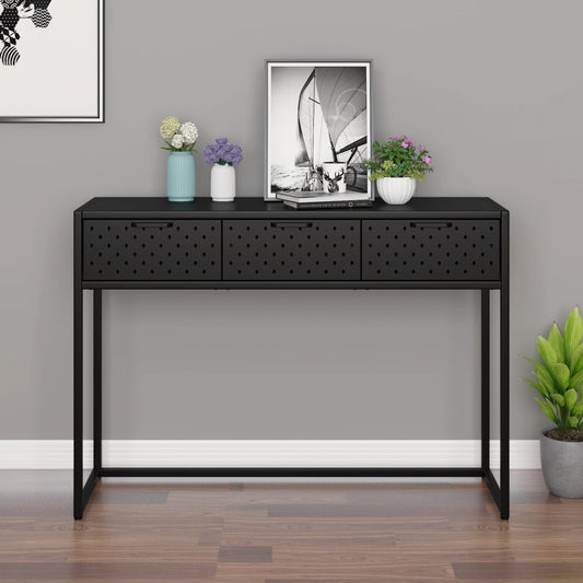 Avlastningsbord Konsollbord Svart 106x35x75 cm stål