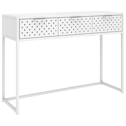 Avlastningsbord Konsollbord Vit 106x35x75 cm stål