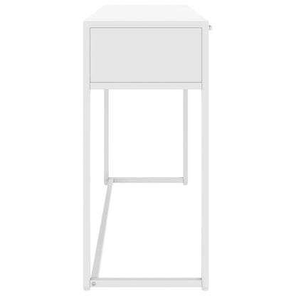 Avlastningsbord Konsollbord Vit 106x35x75 cm stål