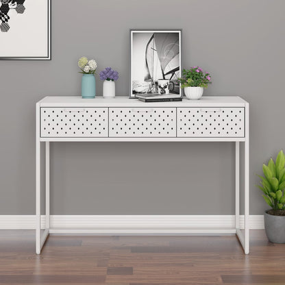 Avlastningsbord Konsollbord Vit 106x35x75 cm stål