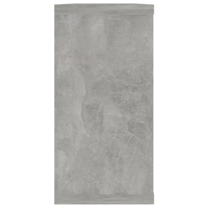 Vägghylla kubformad 6 st betonggrå 100x15x30 cm konstruerat trä
