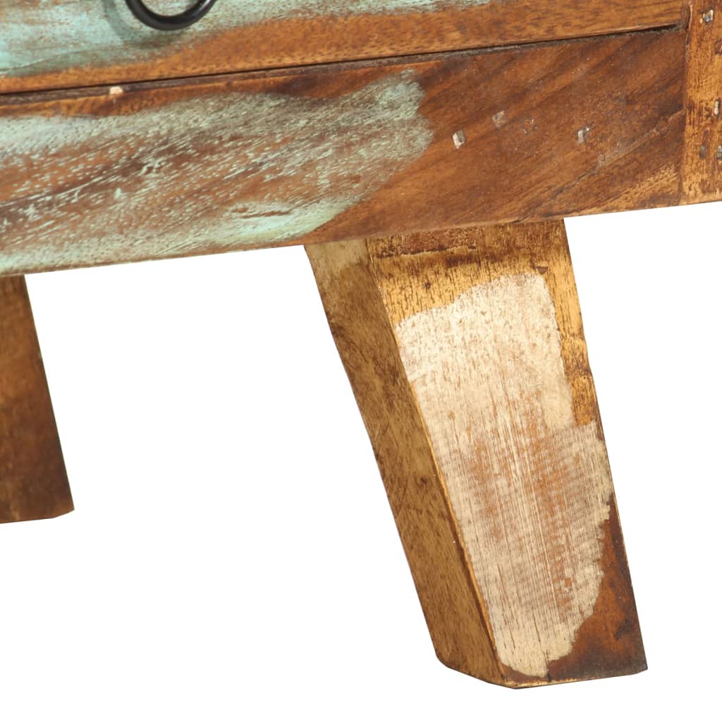 TV-Möbel Trä TV-Bänk flerfärgad 110x30x40 cm massivt återvunnet trä