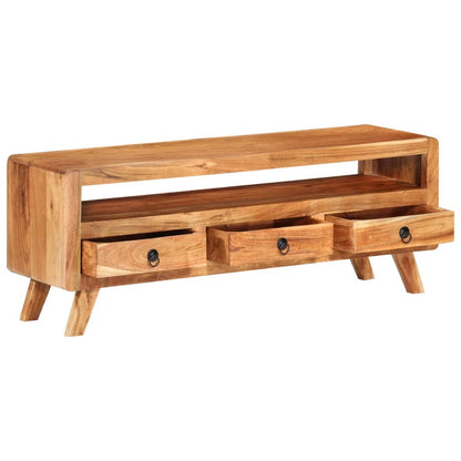 Tv-bänk 110x30x40 cm massivt akaciaträ