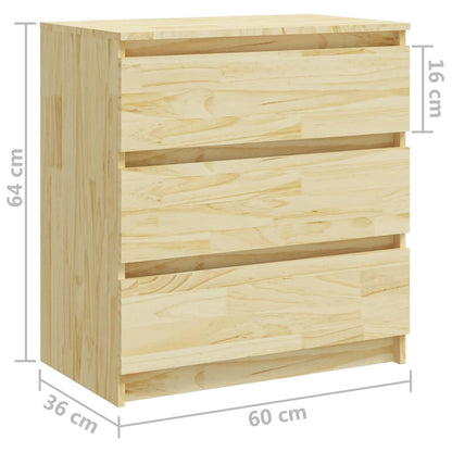 Sängbord Nattduksbord Trä 60x36x64 cm massiv furu