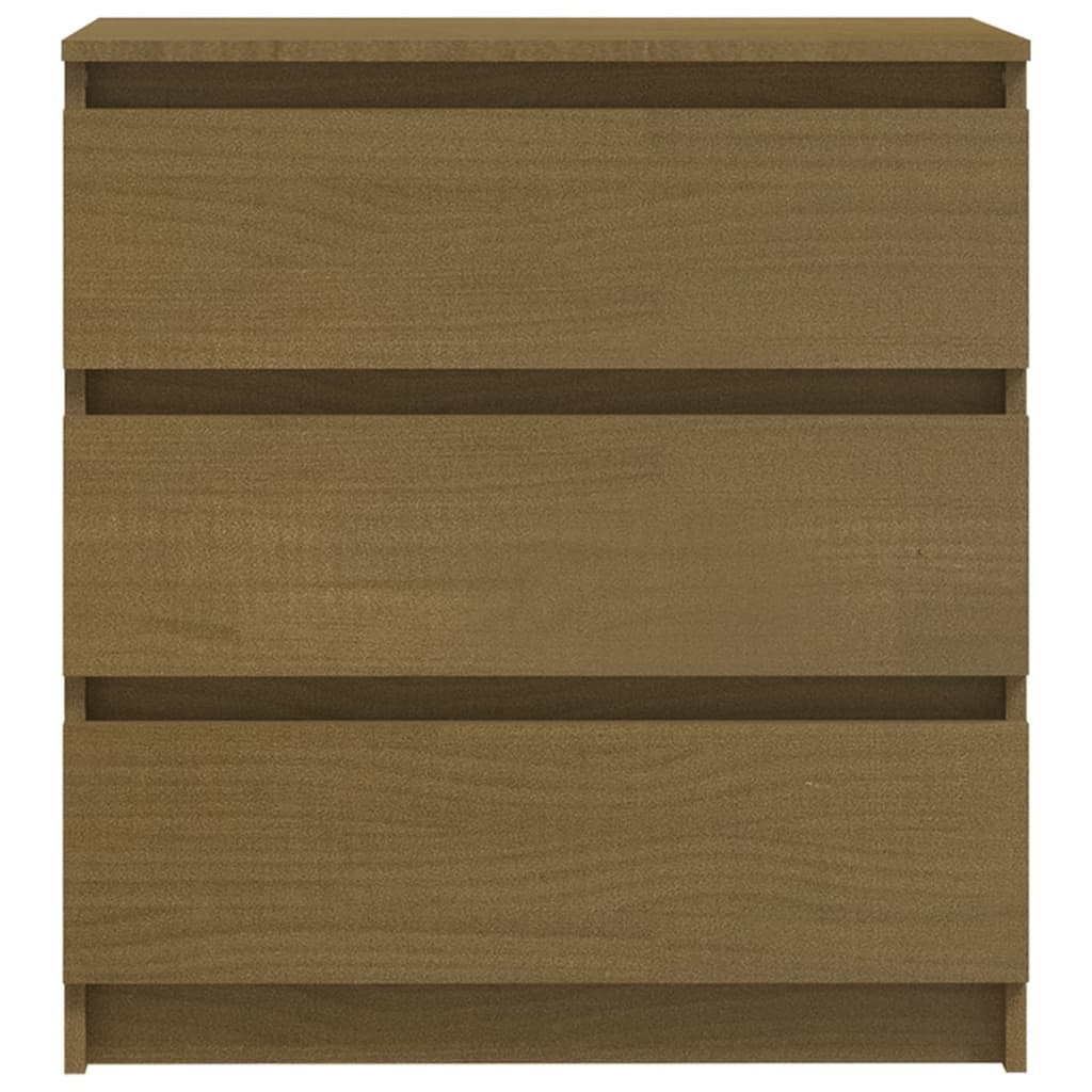 Sängbord Nattduksbord Honungsbrun 60x36x64 cm massiv furu