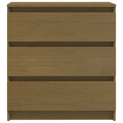 Sängbord Nattduksbord Honungsbrun 60x36x64 cm massiv furu