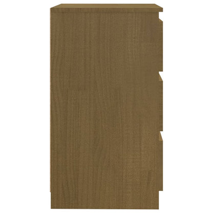 Sängbord Nattduksbord Honungsbrun 60x36x64 cm massiv furu