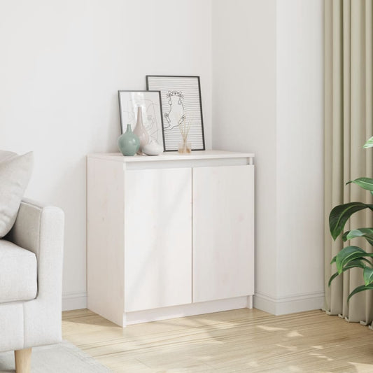 Skåp Vit 60x36x65 cm massiv furu