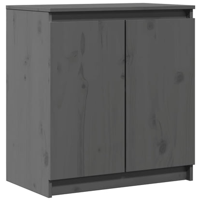 Skåp Grå 60x36x65 cm massiv furu