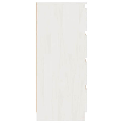Byrå Vit 60x36x84 cm massiv furu
