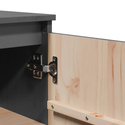 Skänk Trä Grå 60x36x84 cm massiv furu