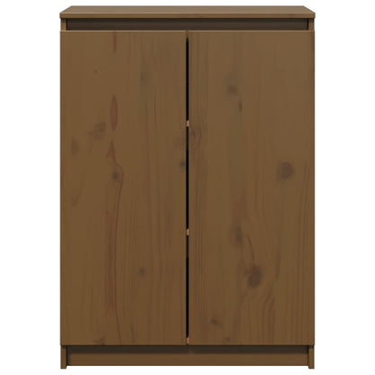 Skänk Trä honungsbrun 60x36x84 cm massiv furu