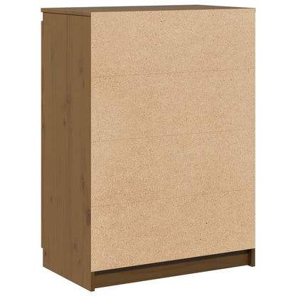 Skänk Trä honungsbrun 60x36x84 cm massiv furu