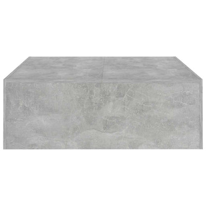 Soffbord betonggrå 100x100x35 cm konstruerat trä