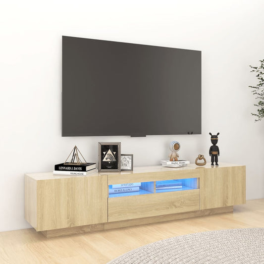 TV-Möbel Sonoma Ek TV-Bänk LED 180x35x40 cm