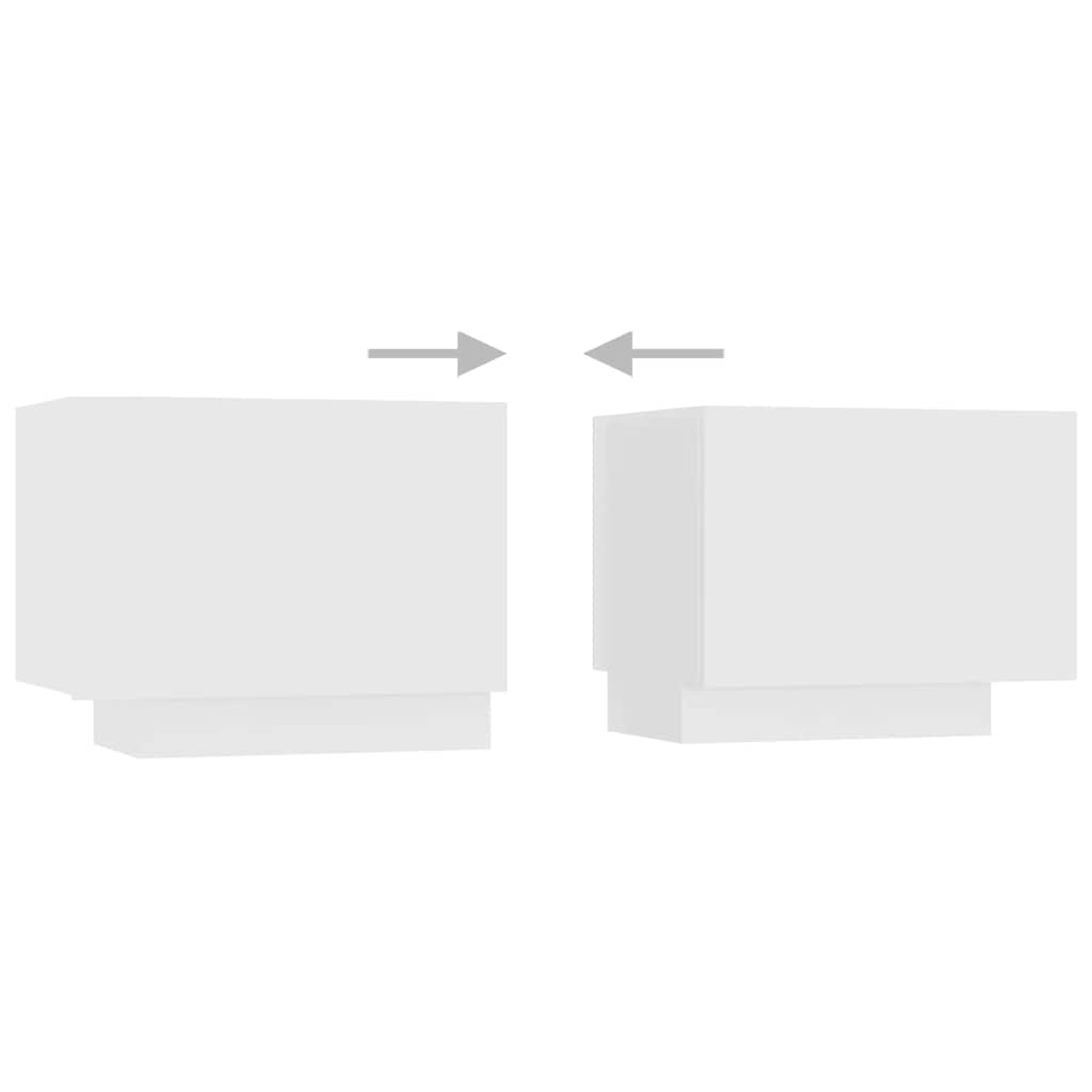 TV-Möbel Vit TV-Bänk LED 200x35x40 cm