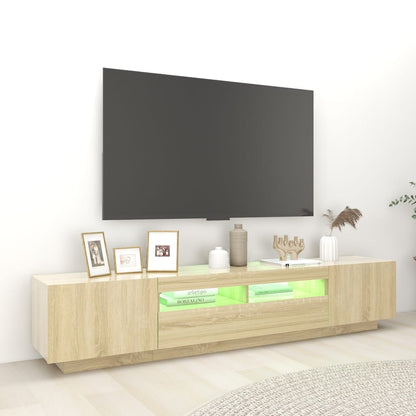 TV-Möbel Sonoma Ek TV-Bänk LED 200x35x40 cm