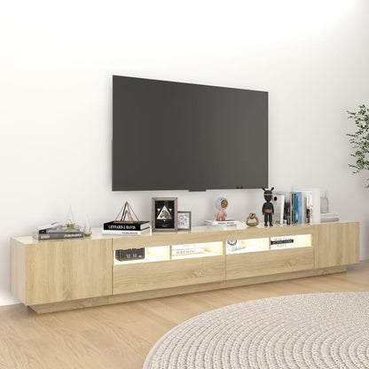 TV-Möbel Sonoma Ek TV-Bänk LED 260x35x40 cm
