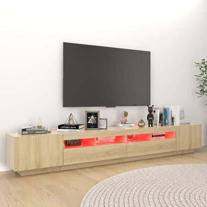 TV-Möbel Sonoma Ek TV-Bänk LED 260x35x40 cm
